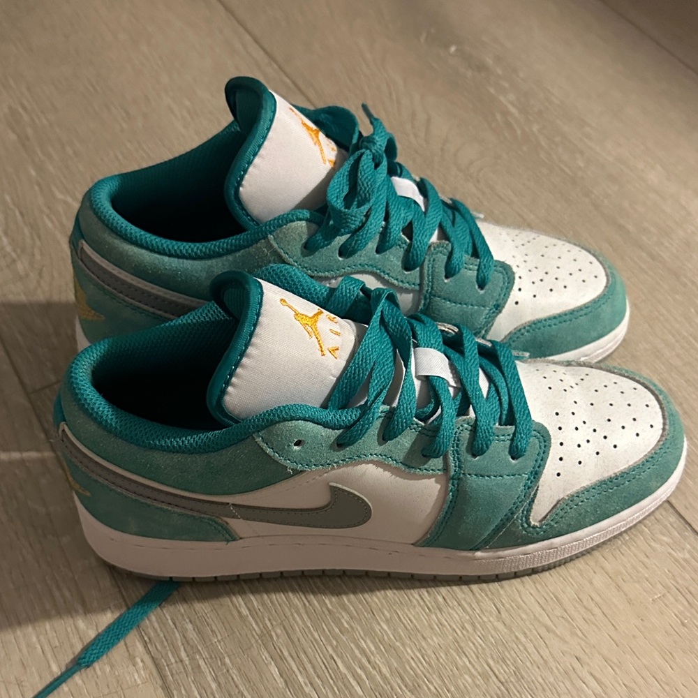 Jordan Teal and White Women's Sneakers